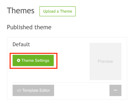 Click the Theme Settings button
