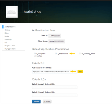 Authorized Redirect URLs