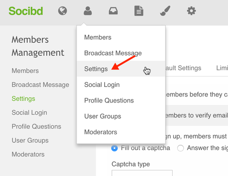 Member Settings