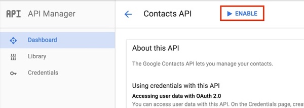 Enable API