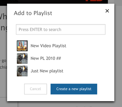 create/select a playlist